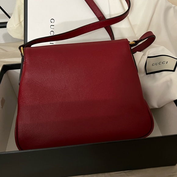 NWT red Gucci Marmont Crossbody leather messenger bag - Picture 12 of 16